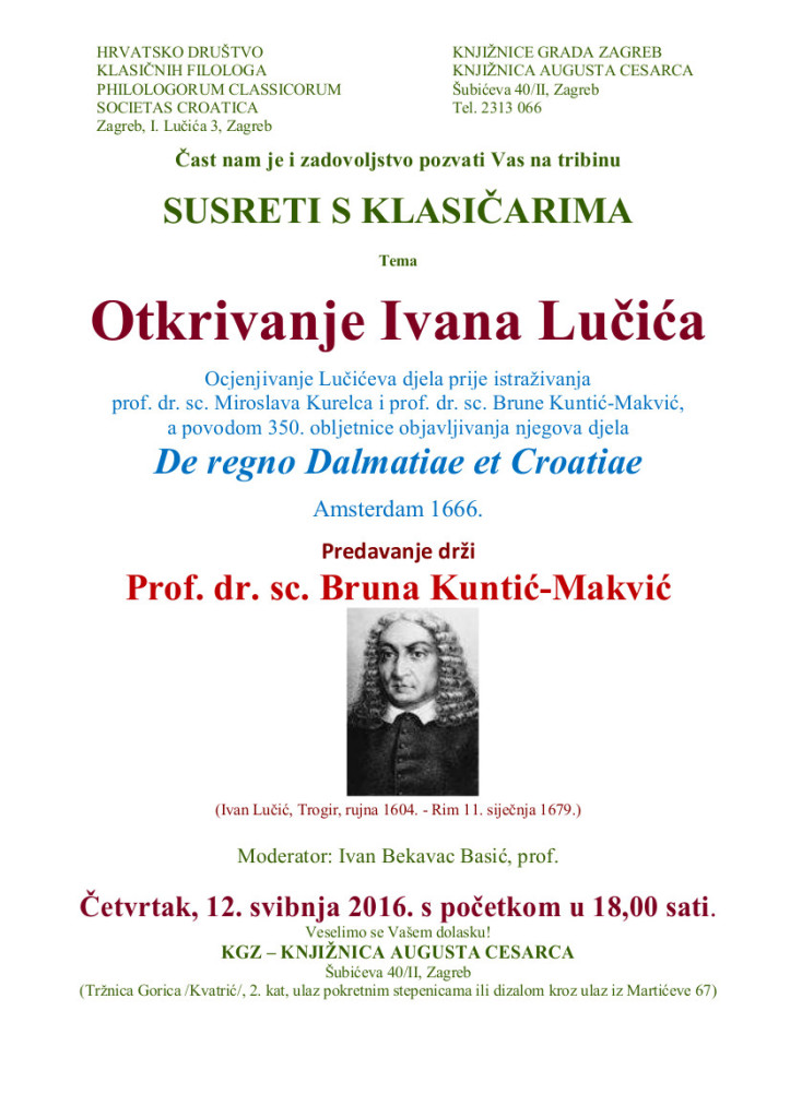 350 godina De Regno ... plakatic Susreti s klasicarima  12 5 2016